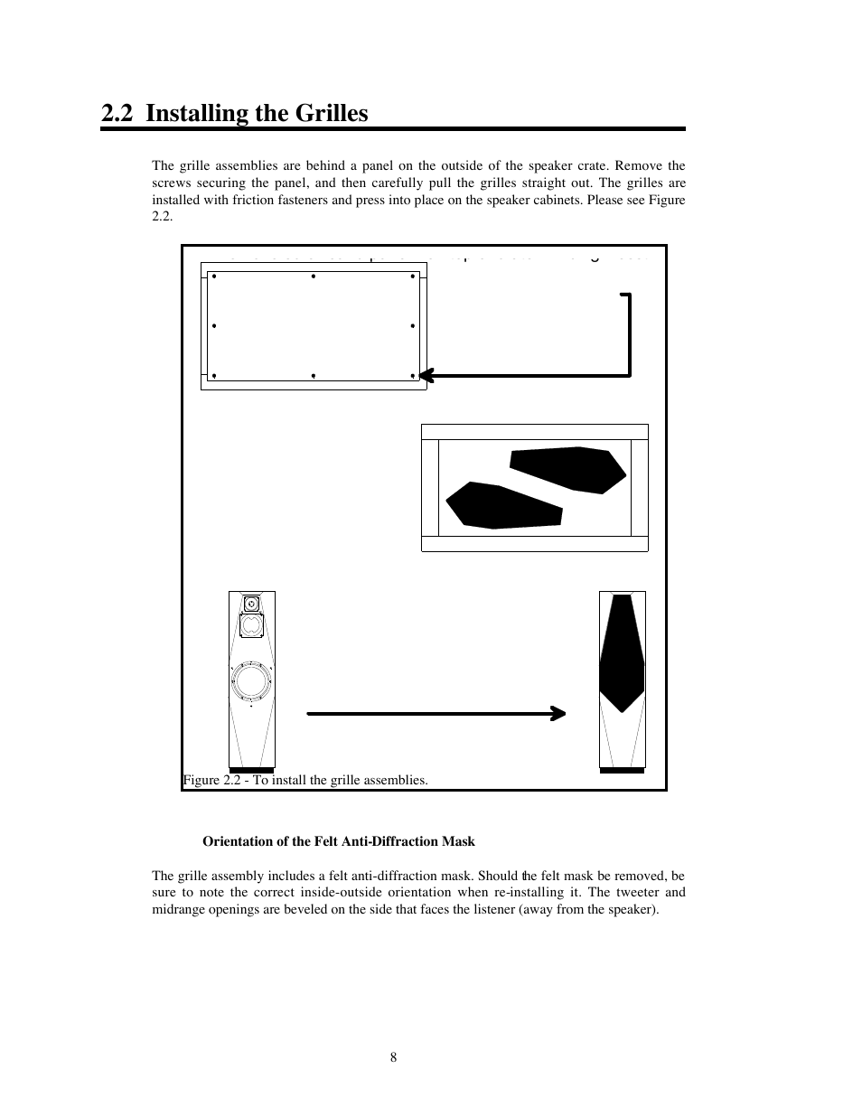2 installing the grilles | Avalon Acoustics OPUS Ceramique Loudspeaker User Manual | Page 8 / 45