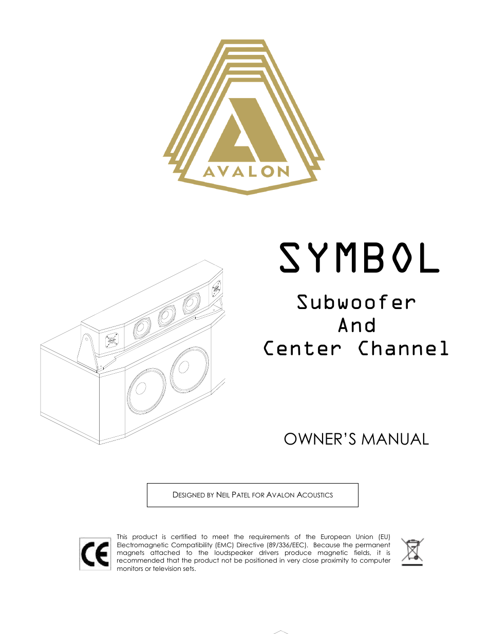 Avalon Acoustics AVALON SYMBOL Subwoofer And Center Channel User Manual | 20 pages