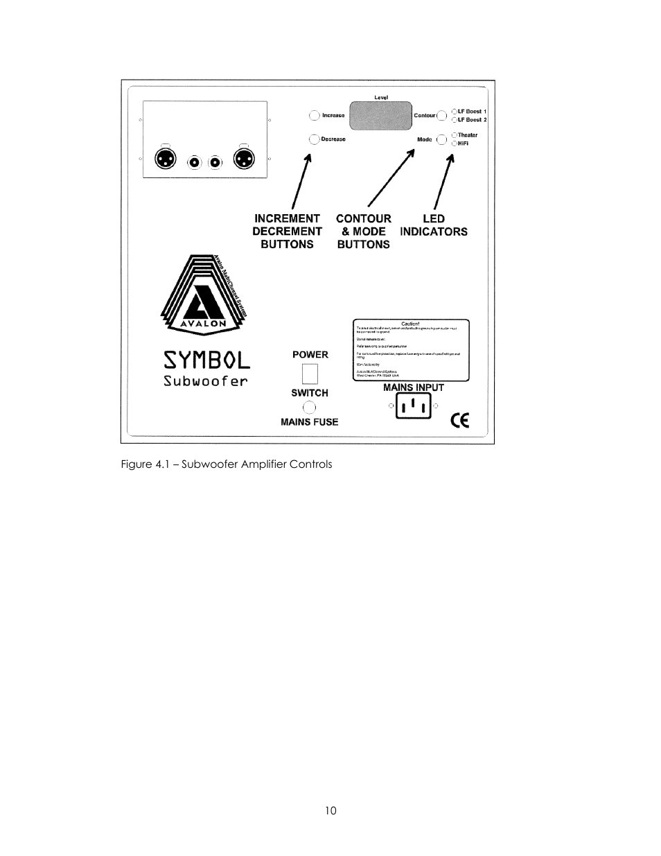 Avalon Acoustics AVALON SYMBOL Subwoofer And Center Channel User Manual | Page 10 / 20