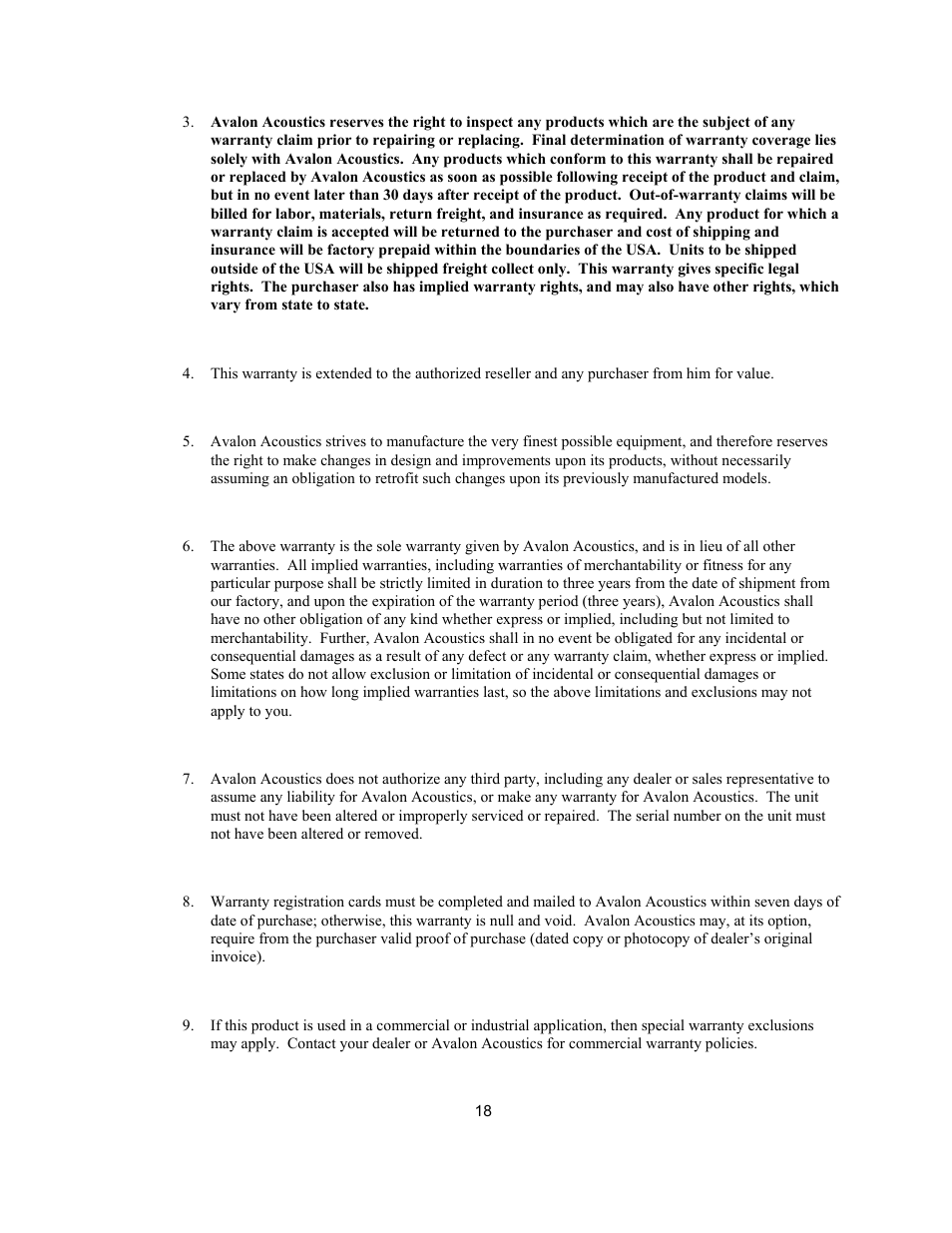 Avalon Acoustics AVALON ASCENDANT User Manual | Page 18 / 37