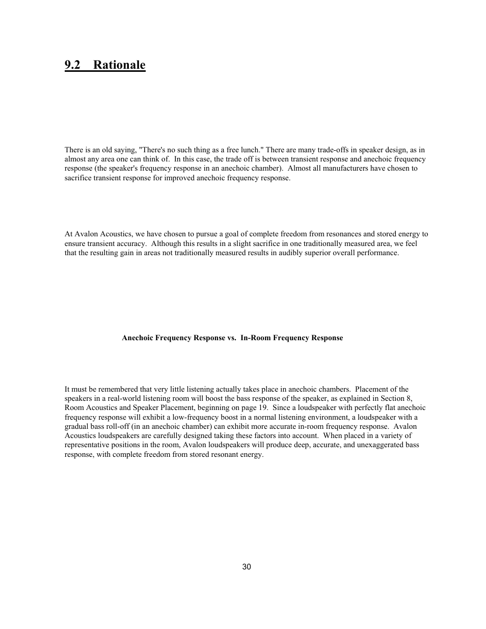 2 rationale | Avalon Acoustics AVALON ASCENDANT User Manual | Page 30 / 37