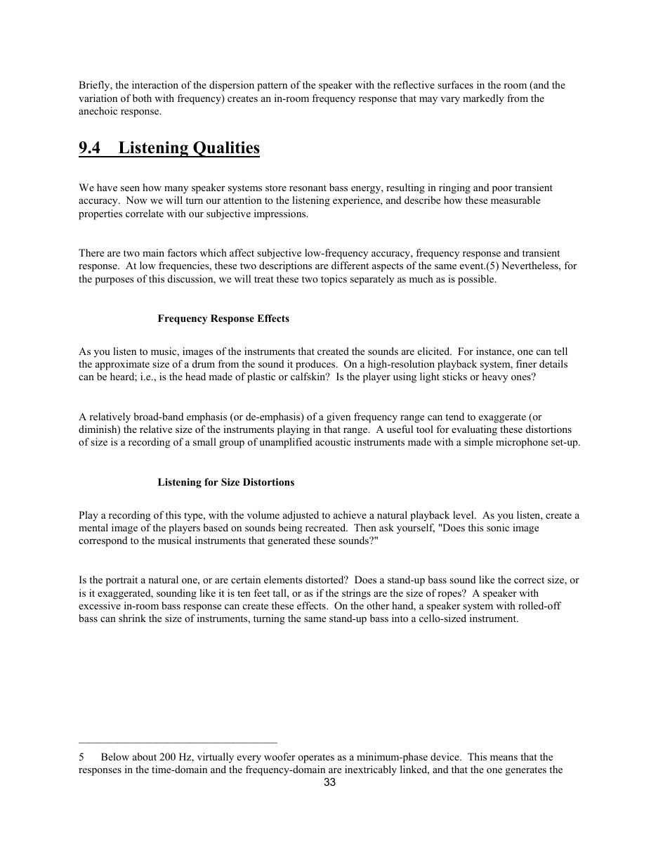 4 listening qualities | Avalon Acoustics AVALON ASCENDANT User Manual | Page 33 / 37