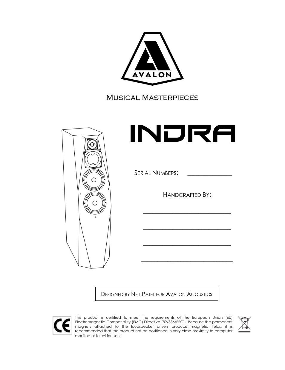Avalon Acoustics AVALON INDRA User Manual | 44 pages