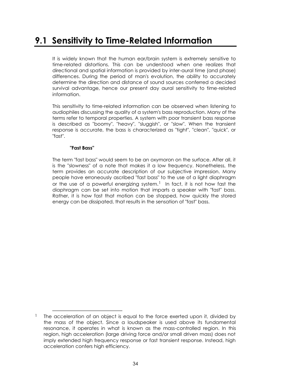 1 sensitivity to time-related information | Avalon Acoustics AVALON INDRA User Manual | Page 34 / 44