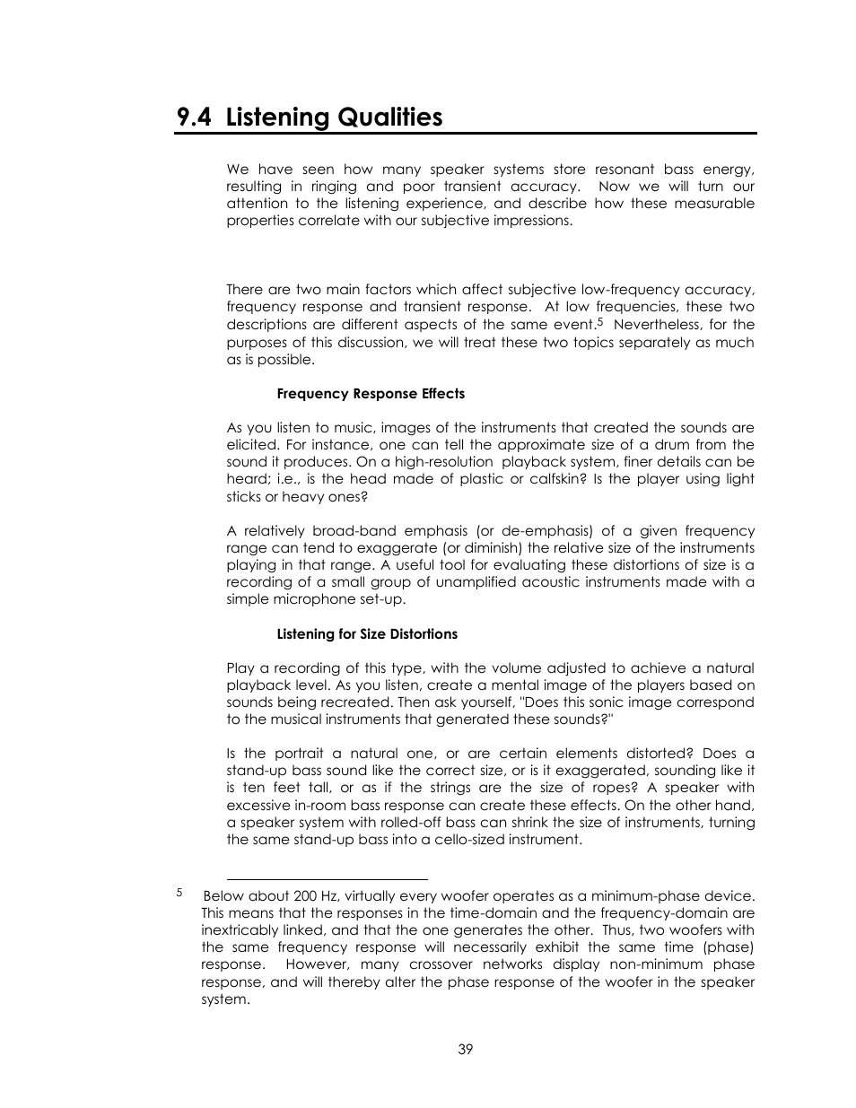 4 listening qualities | Avalon Acoustics AVALON INDRA User Manual | Page 39 / 44
