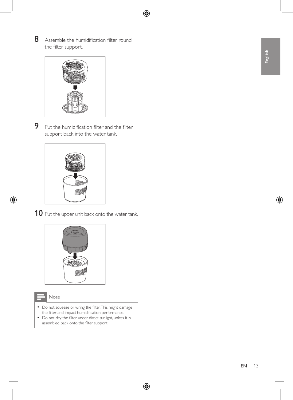 Philips Luftbefeuchter User Manual | Page 13 / 116