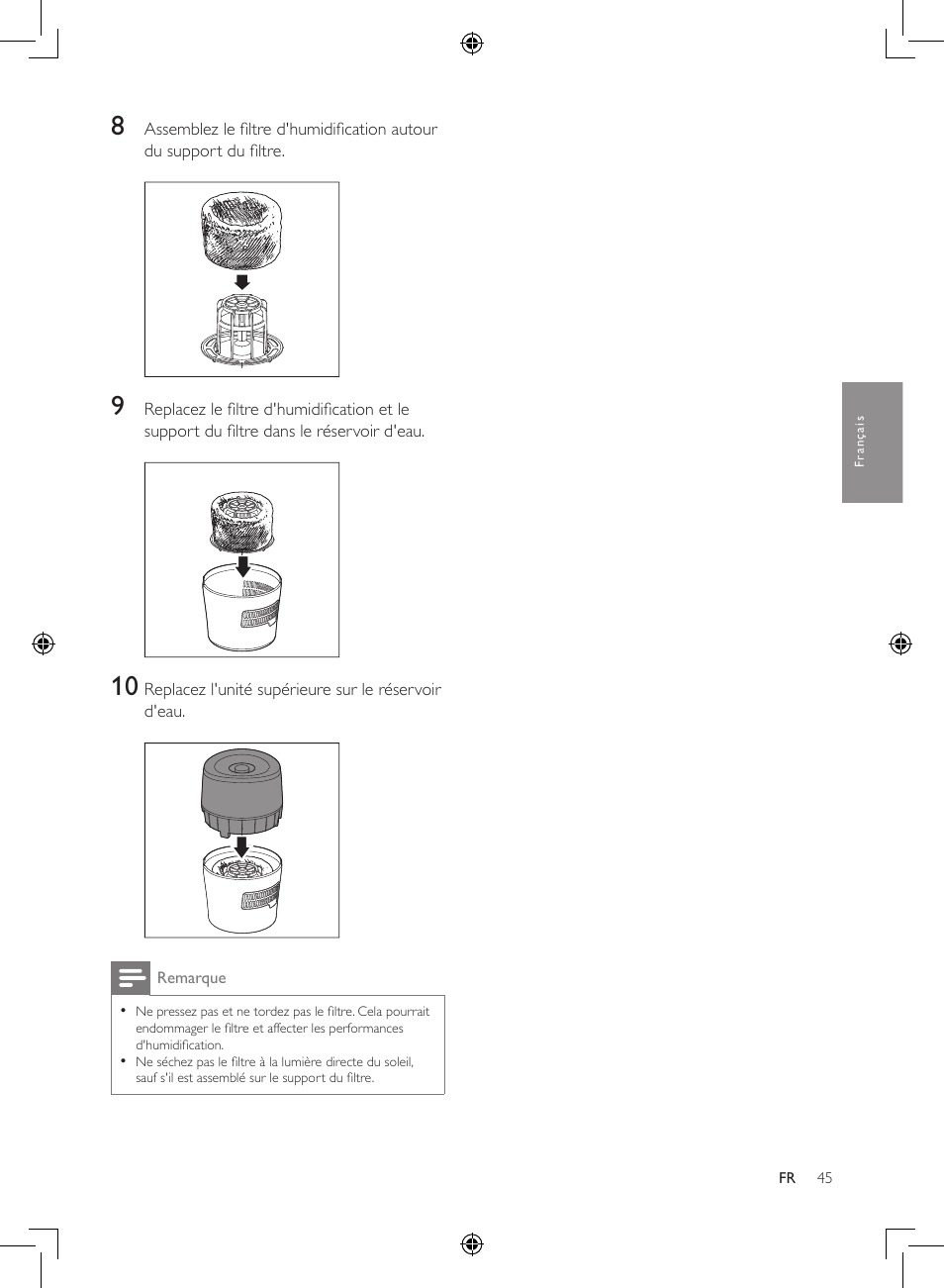 Philips Luftbefeuchter User Manual | Page 45 / 116