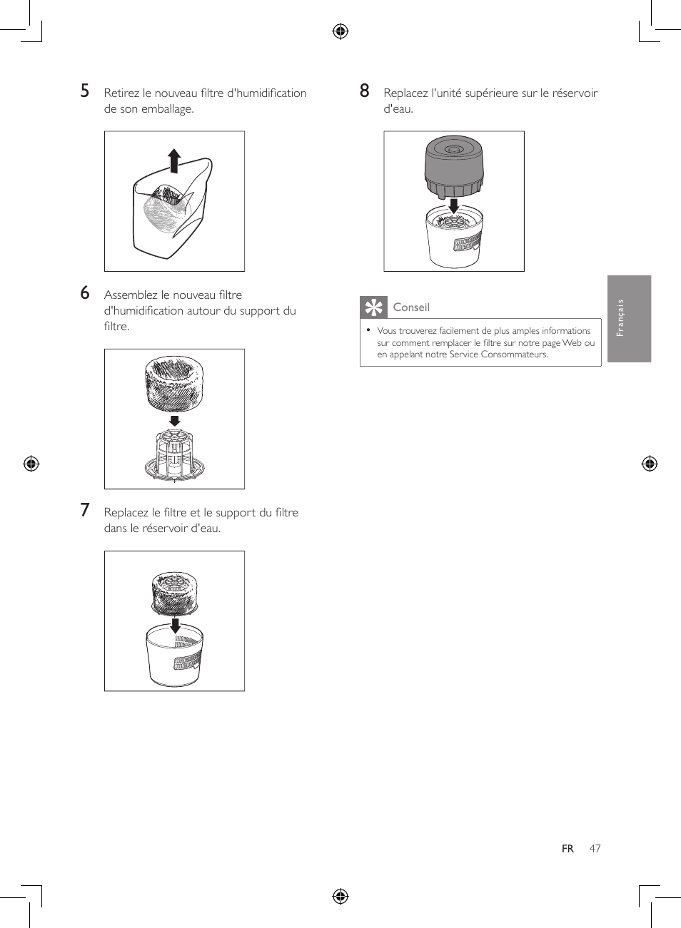 Philips Luftbefeuchter User Manual | Page 47 / 116