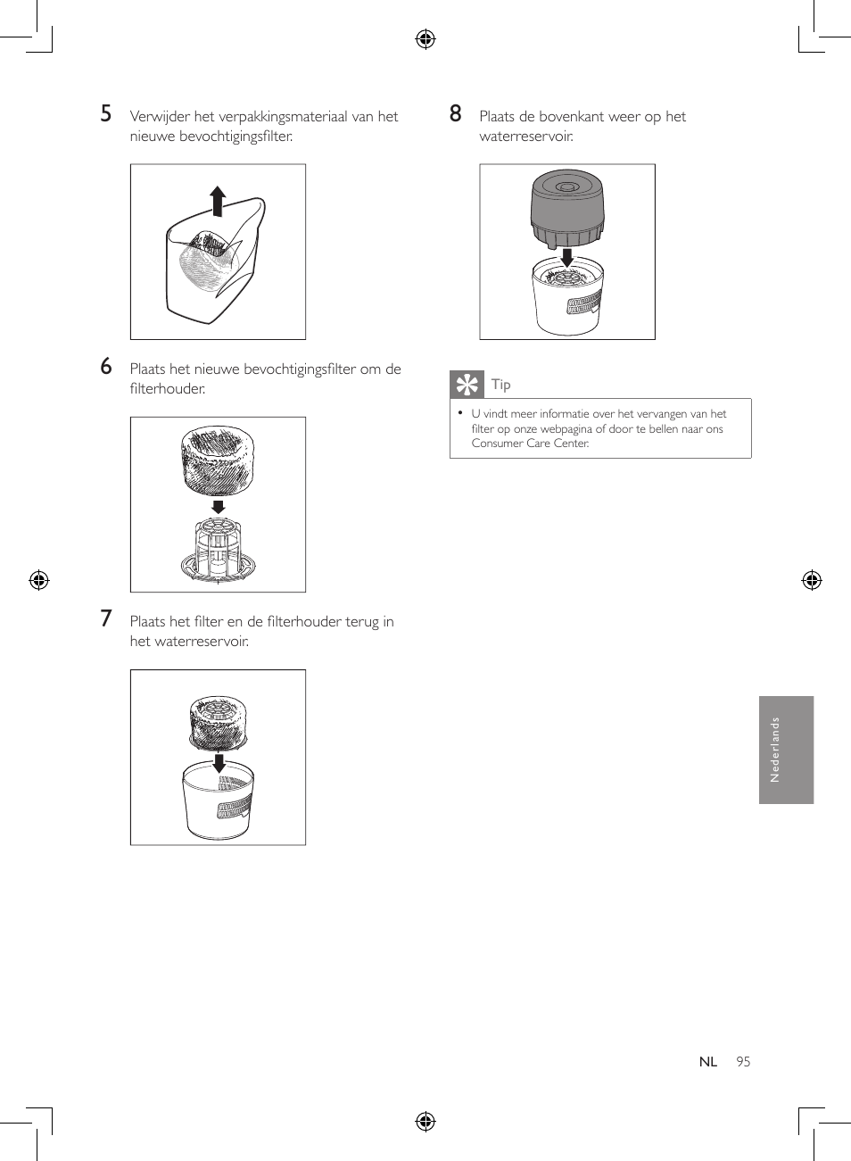 Philips Luftbefeuchter User Manual | Page 95 / 116