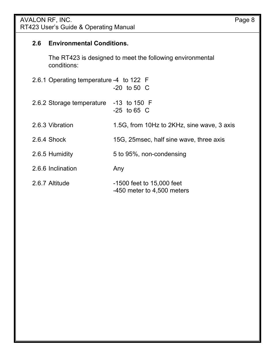 AValon RF RT423 User Manual | Page 10 / 13