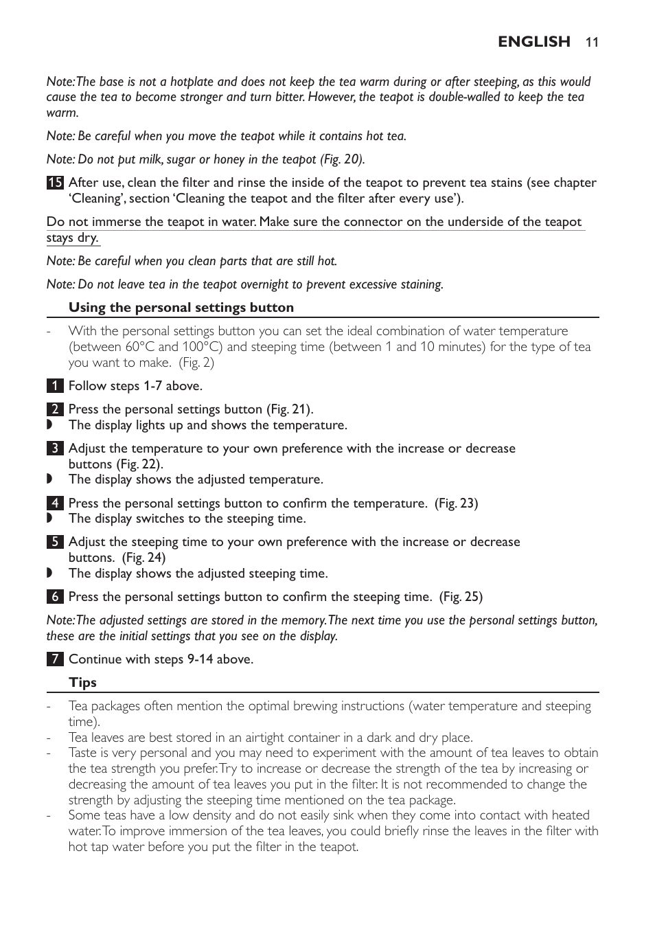 Philips Teezubereiter User Manual | Page 11 / 72