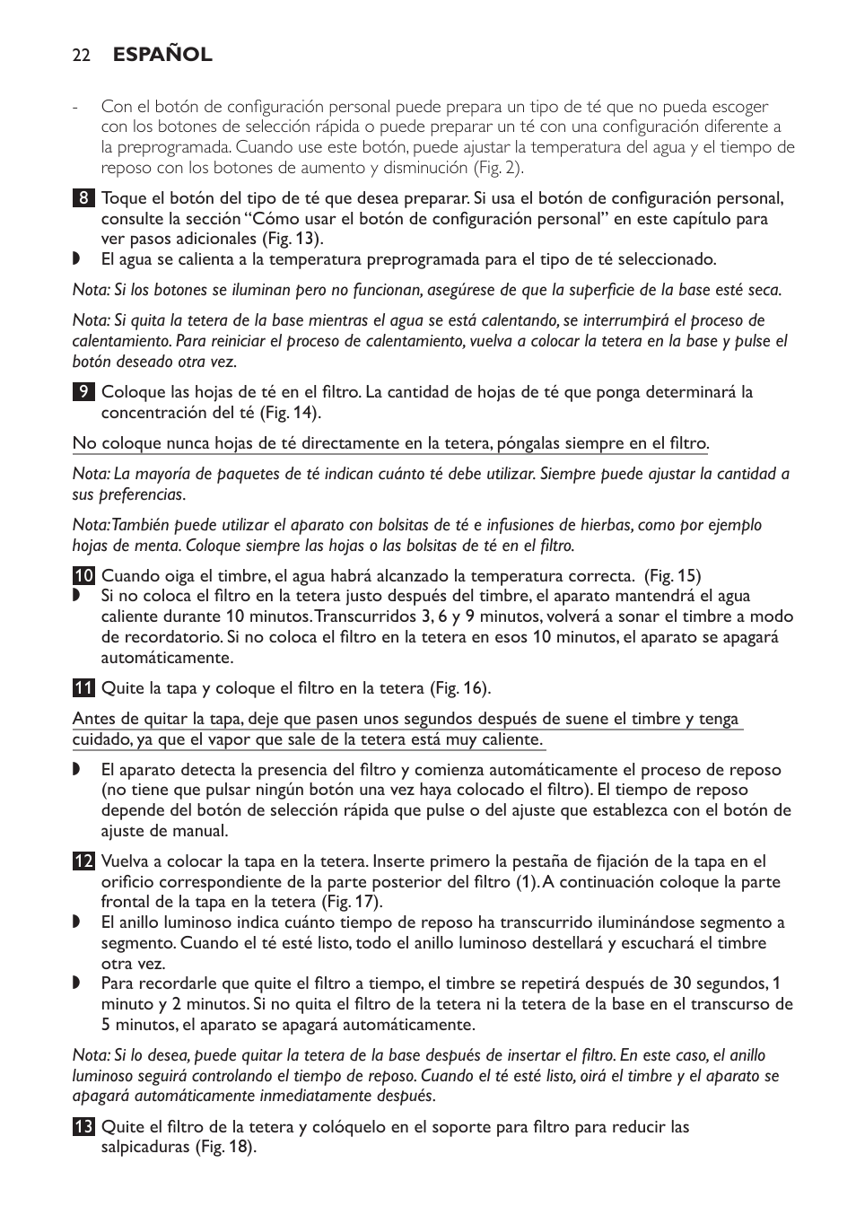 Philips Teezubereiter User Manual | Page 22 / 72