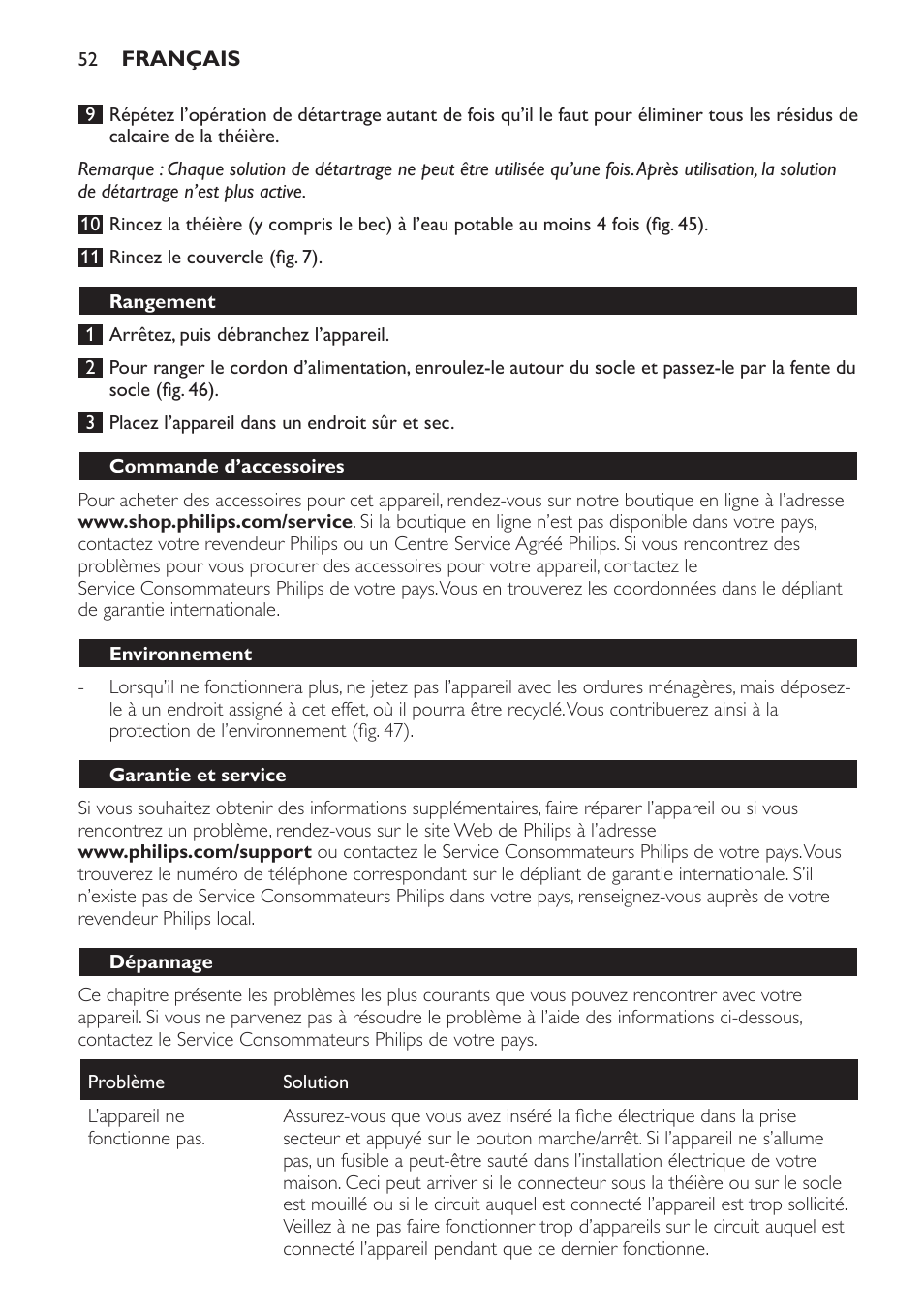 Philips Teezubereiter User Manual | Page 52 / 72