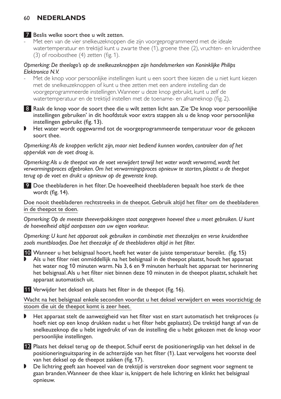 Philips Teezubereiter User Manual | Page 60 / 72