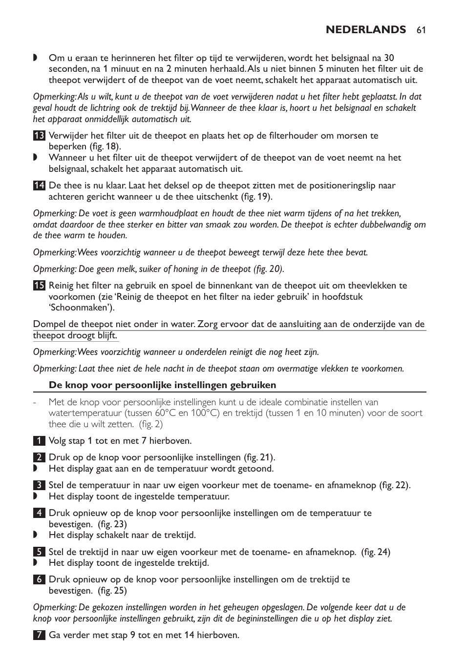 Philips Teezubereiter User Manual | Page 61 / 72