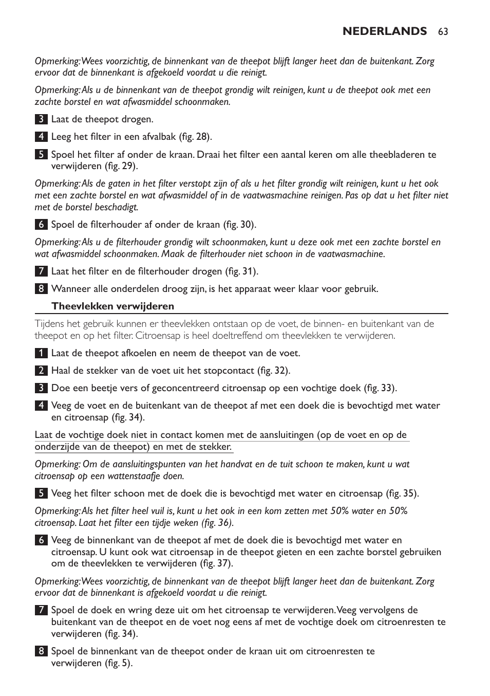 Philips Teezubereiter User Manual | Page 63 / 72