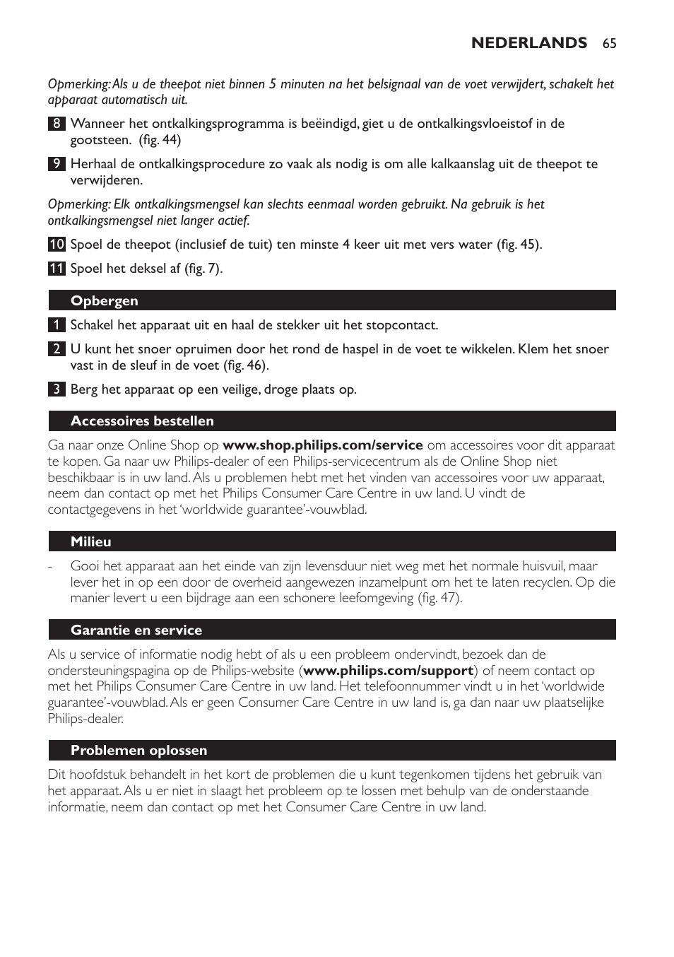 Philips Teezubereiter User Manual | Page 65 / 72