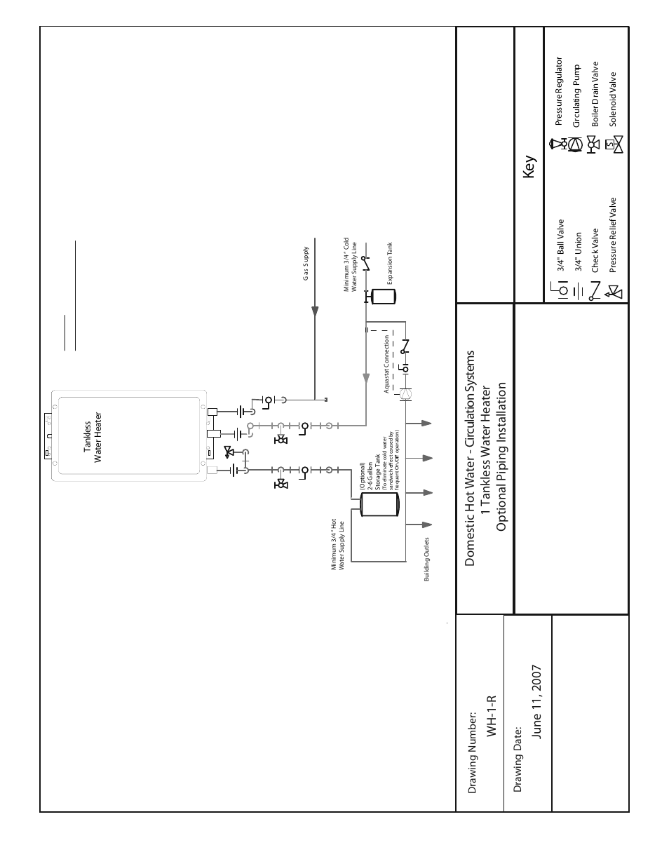 Ke y, Drawing number: drawing date | American Water Heater Tankless Water Heater  System User Manual | Page 20 / 36