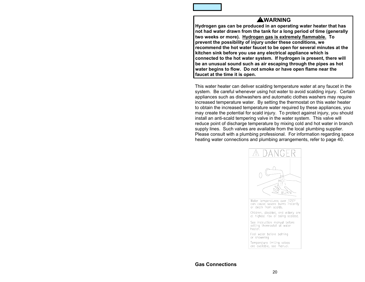 American Water Heater GAS-FIRED COMMERCIAL WATER HEATER User Manual | Page 20 / 44