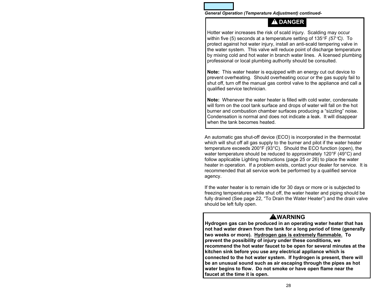 American Water Heater GAS-FIRED COMMERCIAL WATER HEATER User Manual | Page 28 / 44
