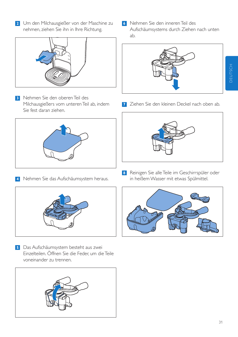 Philips SENSEO® Latte Duo Kaffeepadmaschine User Manual | Page 31 / 76