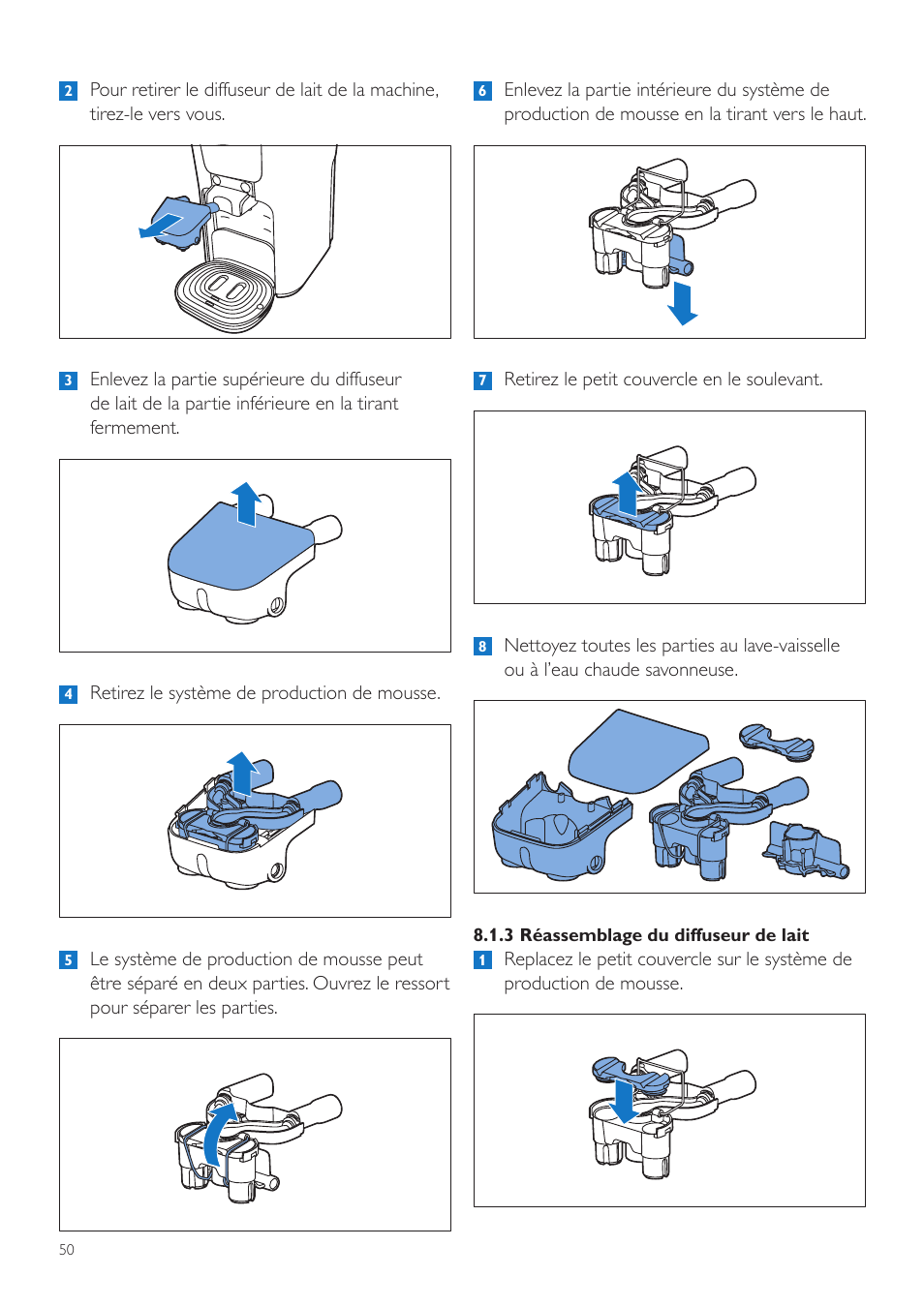 Philips SENSEO® Latte Duo Kaffeepadmaschine User Manual | Page 50 / 76