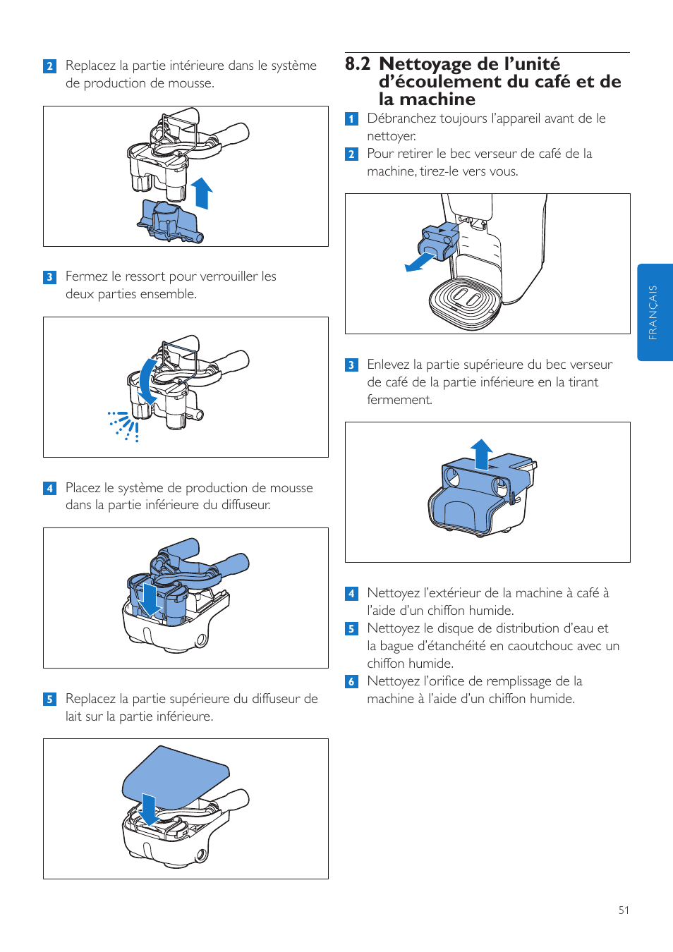 Philips SENSEO® Latte Duo Kaffeepadmaschine User Manual | Page 51 / 76