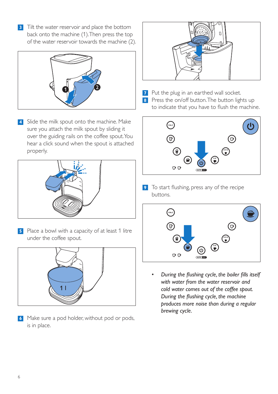 Philips SENSEO® Latte Duo Kaffeepadmaschine User Manual | Page 6 / 76