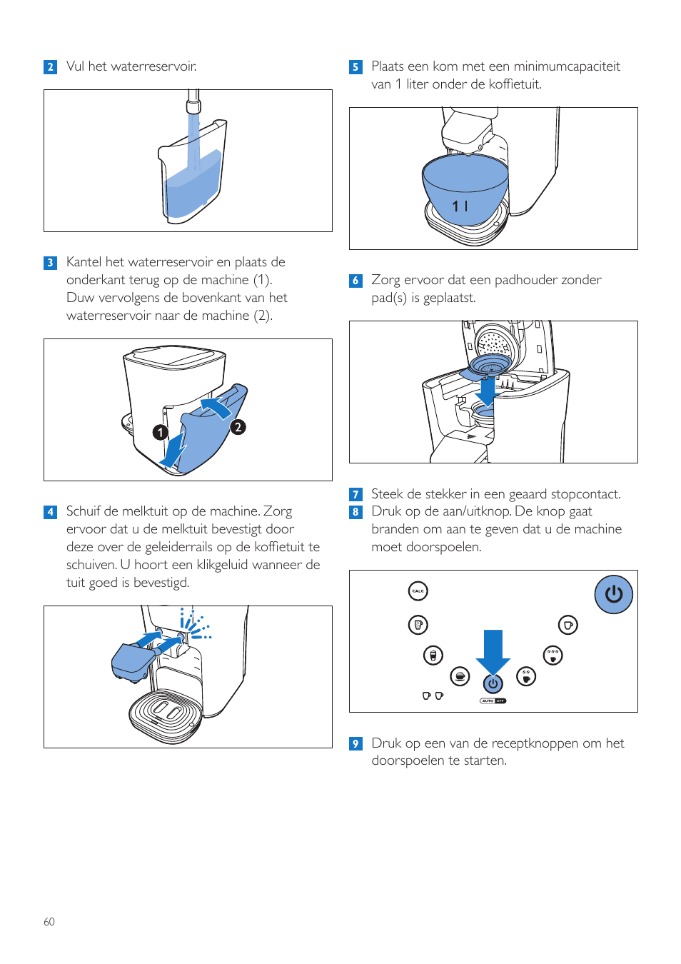 Philips SENSEO® Latte Duo Kaffeepadmaschine User Manual | Page 60 / 76