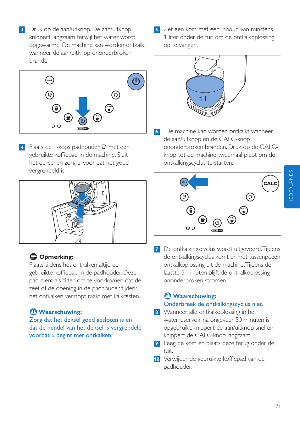 Philips SENSEO® Latte Duo Kaffeepadmaschine User Manual | Page 71 / 76