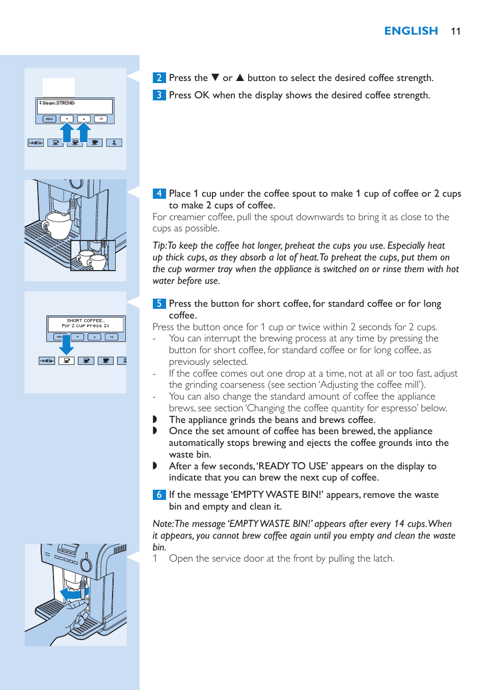 Philips Kaffeevollautomat User Manual | Page 11 / 154