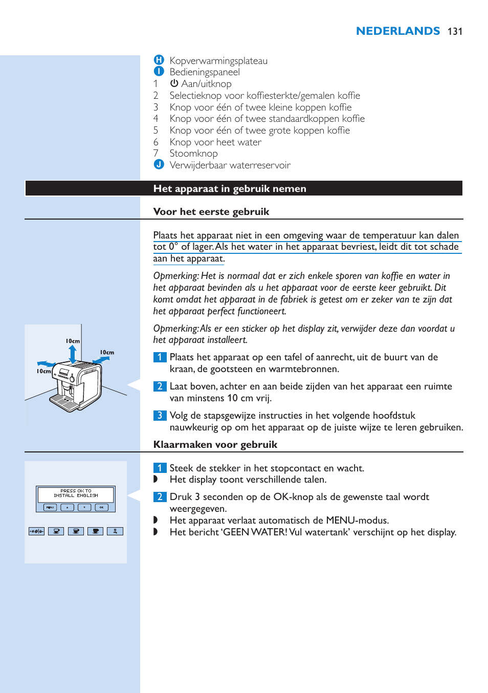 Let op, Elektromagnetische velden (emv), Binnenzijde van het espressoapparaat (fig. 1) | Buitenzijde van het espressoapparaat (fig. 2) | Philips Kaffeevollautomat User Manual | Page 131 / 154