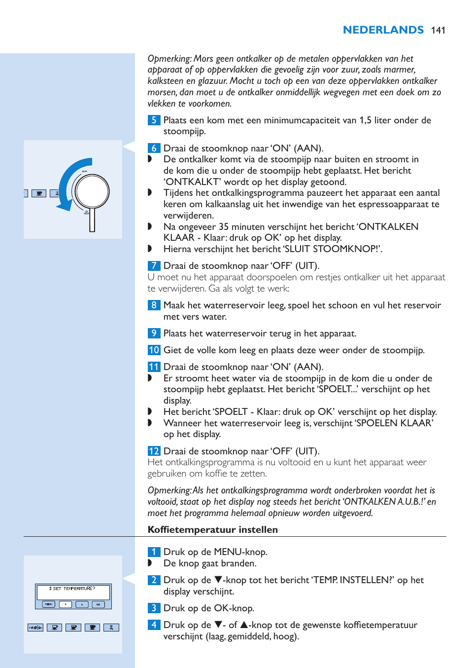 Menuparameters instellen, Menustructuur | Philips Kaffeevollautomat User Manual | Page 141 / 154