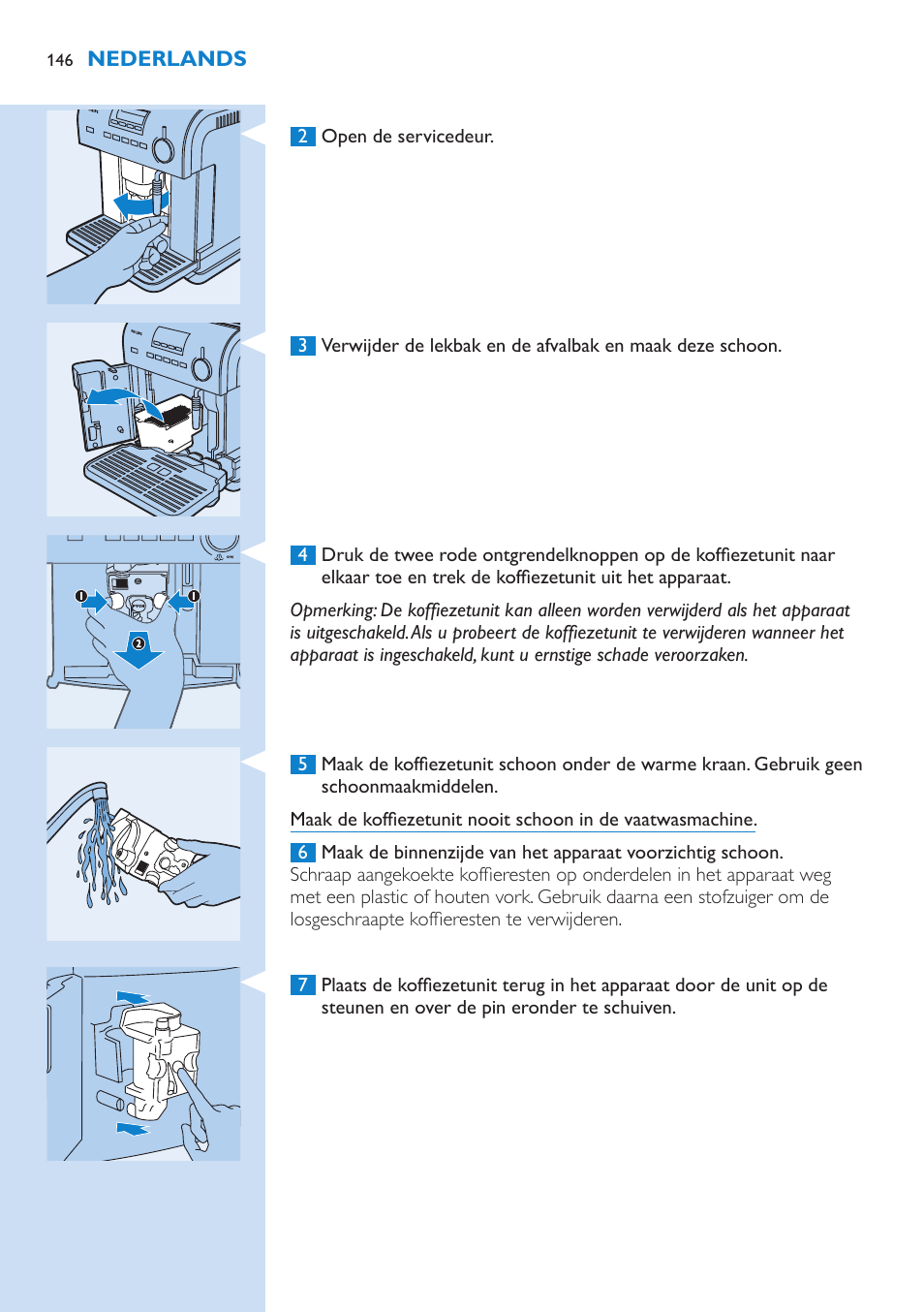 Waterhardheid instellen, Taal instellen, Standaardinstellingen resetten | Philips Kaffeevollautomat User Manual | Page 146 / 154