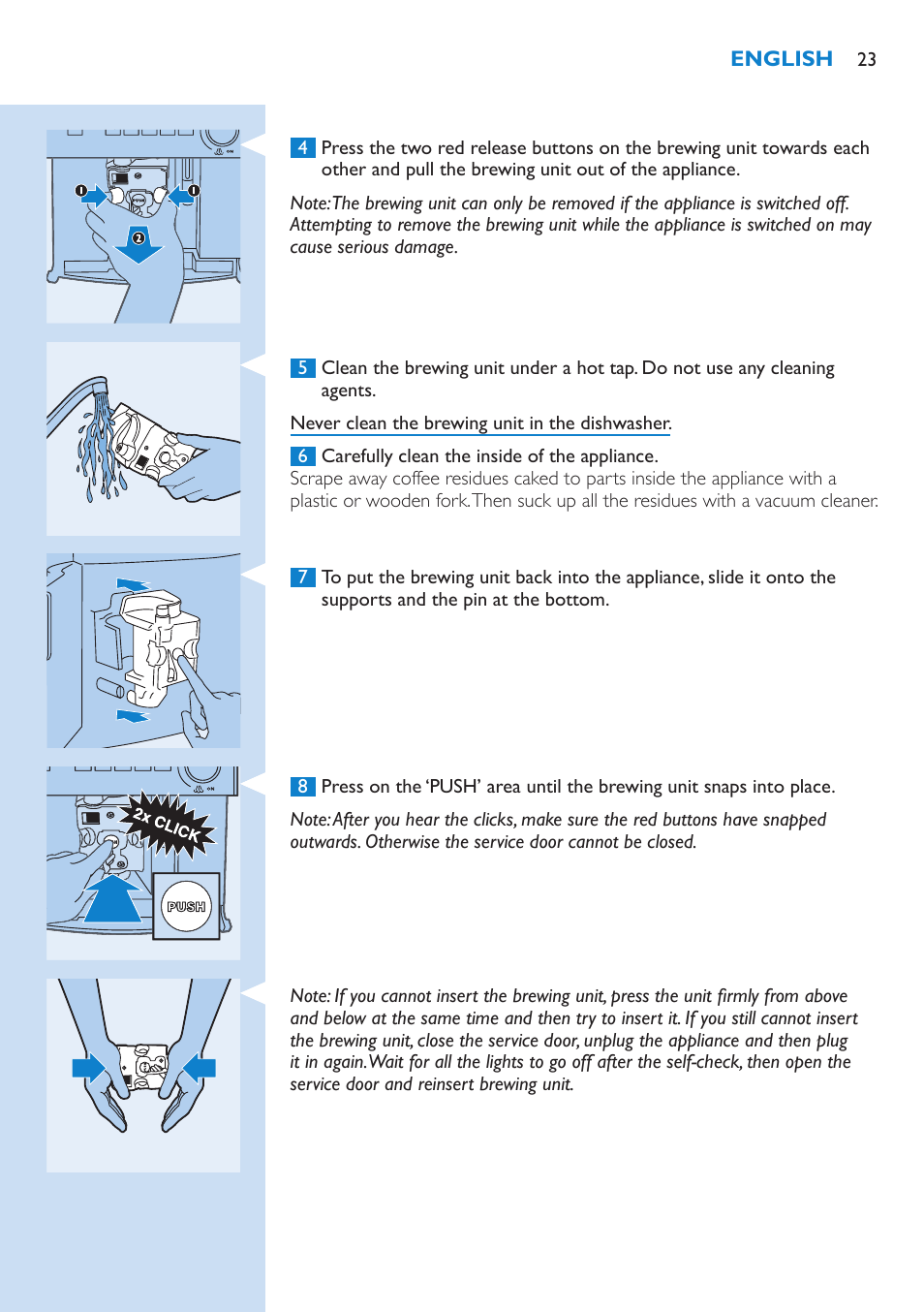 Philips Kaffeevollautomat User Manual | Page 23 / 154