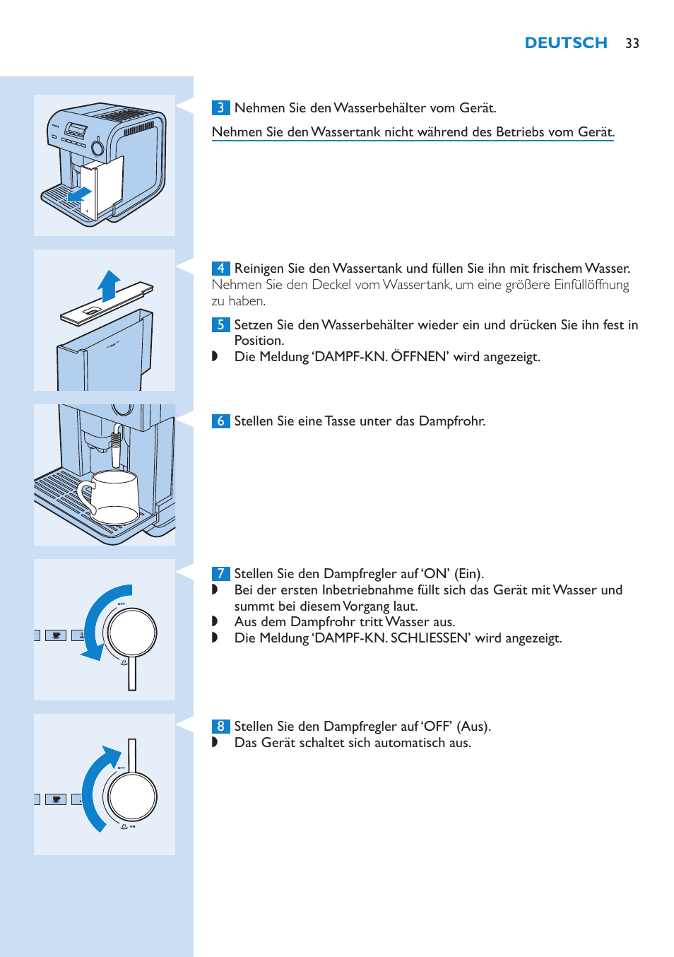 Philips Kaffeevollautomat User Manual | Page 33 / 154
