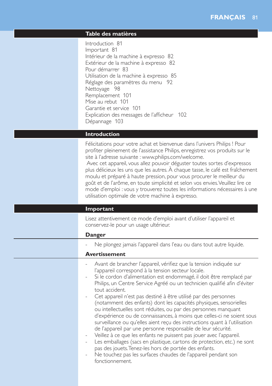 Philips Kaffeevollautomat User Manual | Page 81 / 154