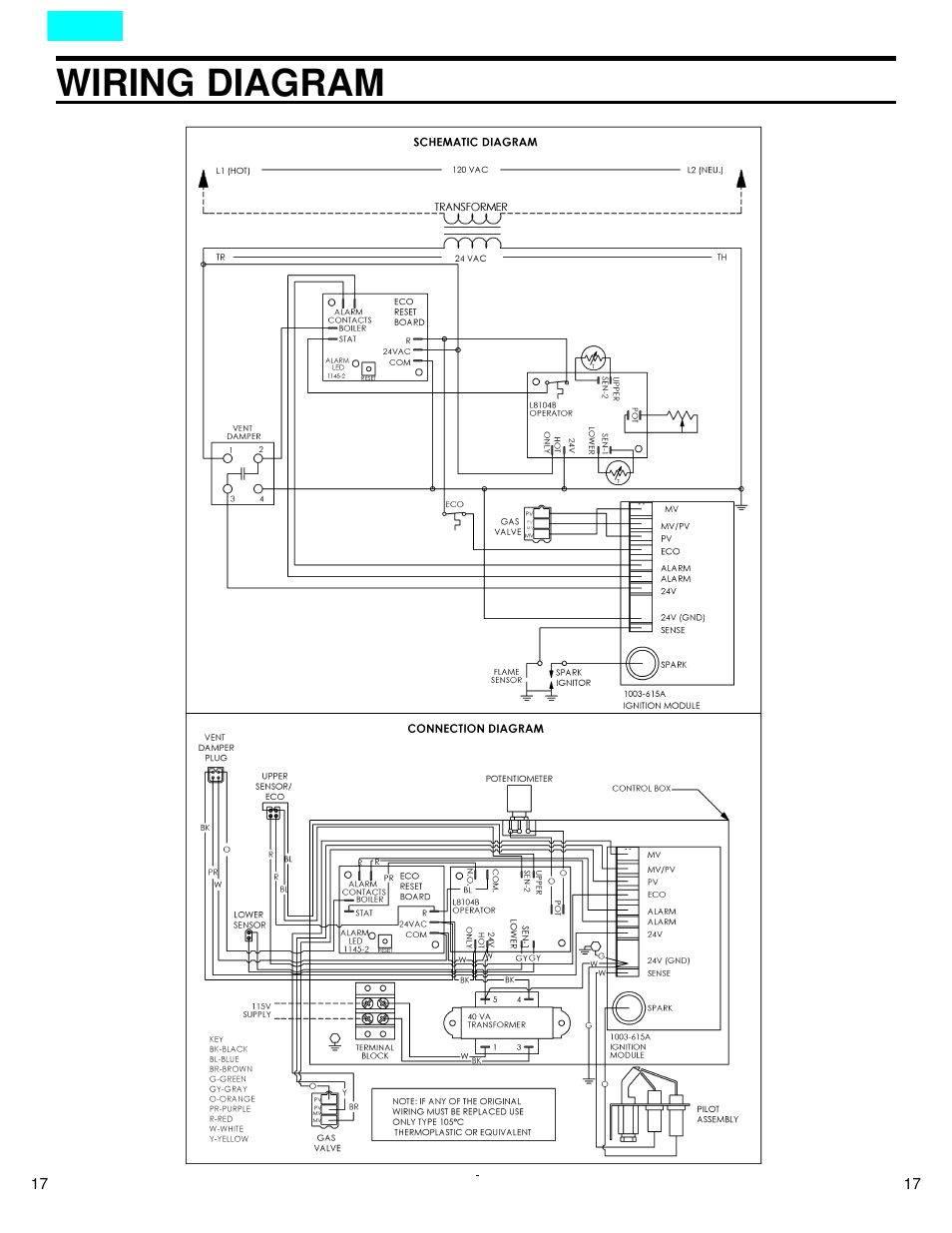 Wiring diagram | American Water Heater DCG User Manual | Page 17 / 26