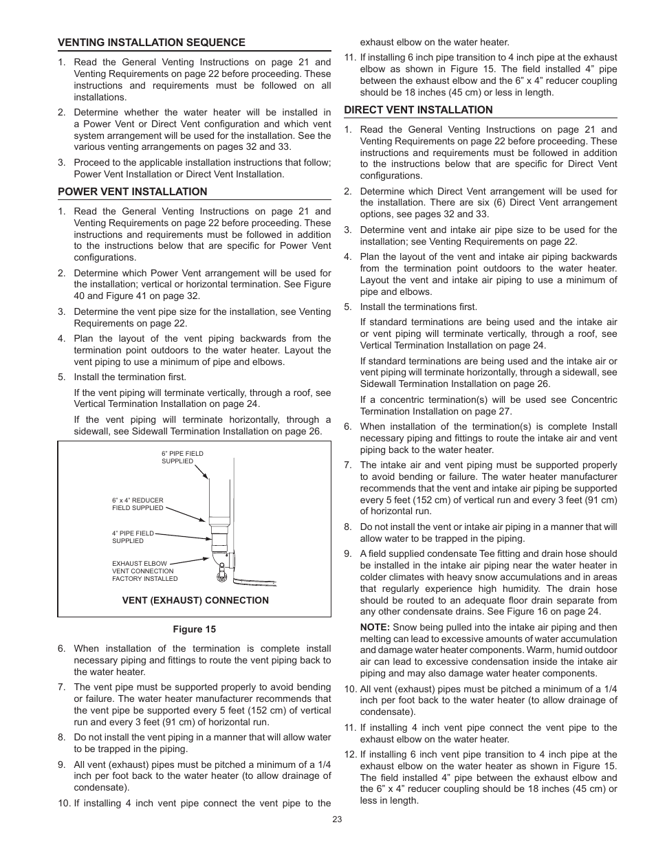 American Water Heater HCG3 130T 300 User Manual | Page 23 / 76