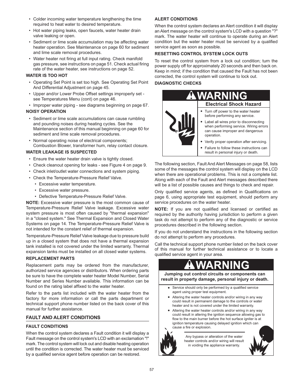 American Water Heater HCG3 130T 300 User Manual | Page 57 / 76