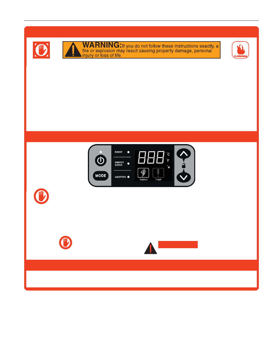 Operating instructions, For your safety read before lighting, Danger | American Water Heater 316888-004 User Manual | Page 36 / 60