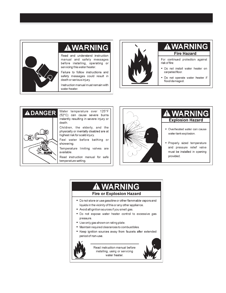 General safety | American Water Heater 316888-004 User Manual | Page 4 / 60