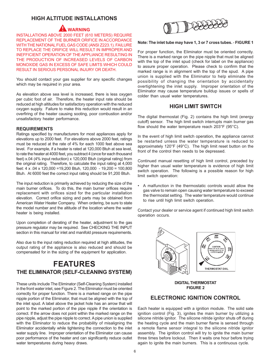 Features | American Water Heater ABCG3 User Manual | Page 6 / 36