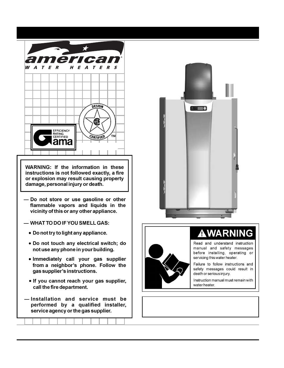 American Water Heater 1010 319869-000 User Manual | 60 pages