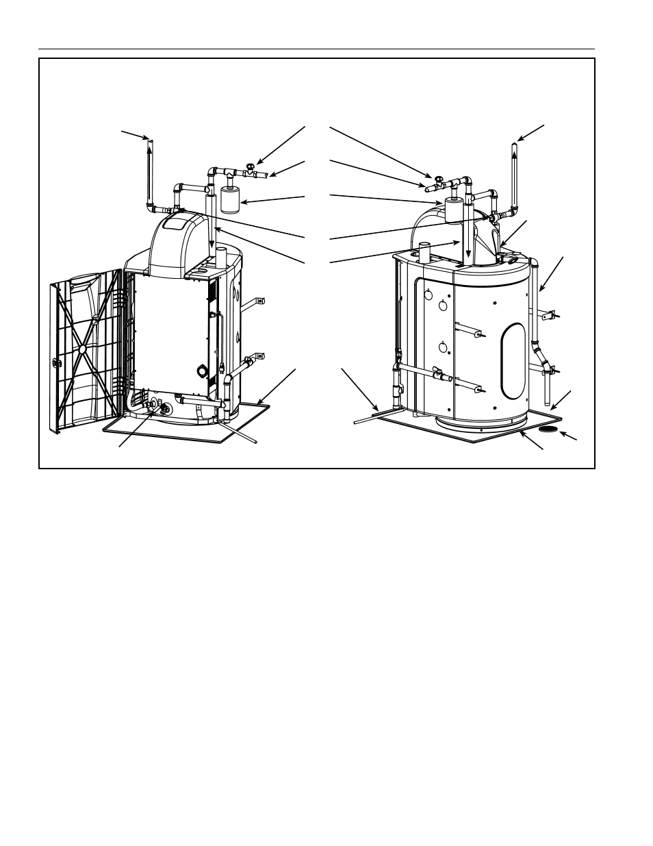 Suggested piping arrangement for top connections | American Water Heater 1010 319869-000 User Manual | Page 11 / 60