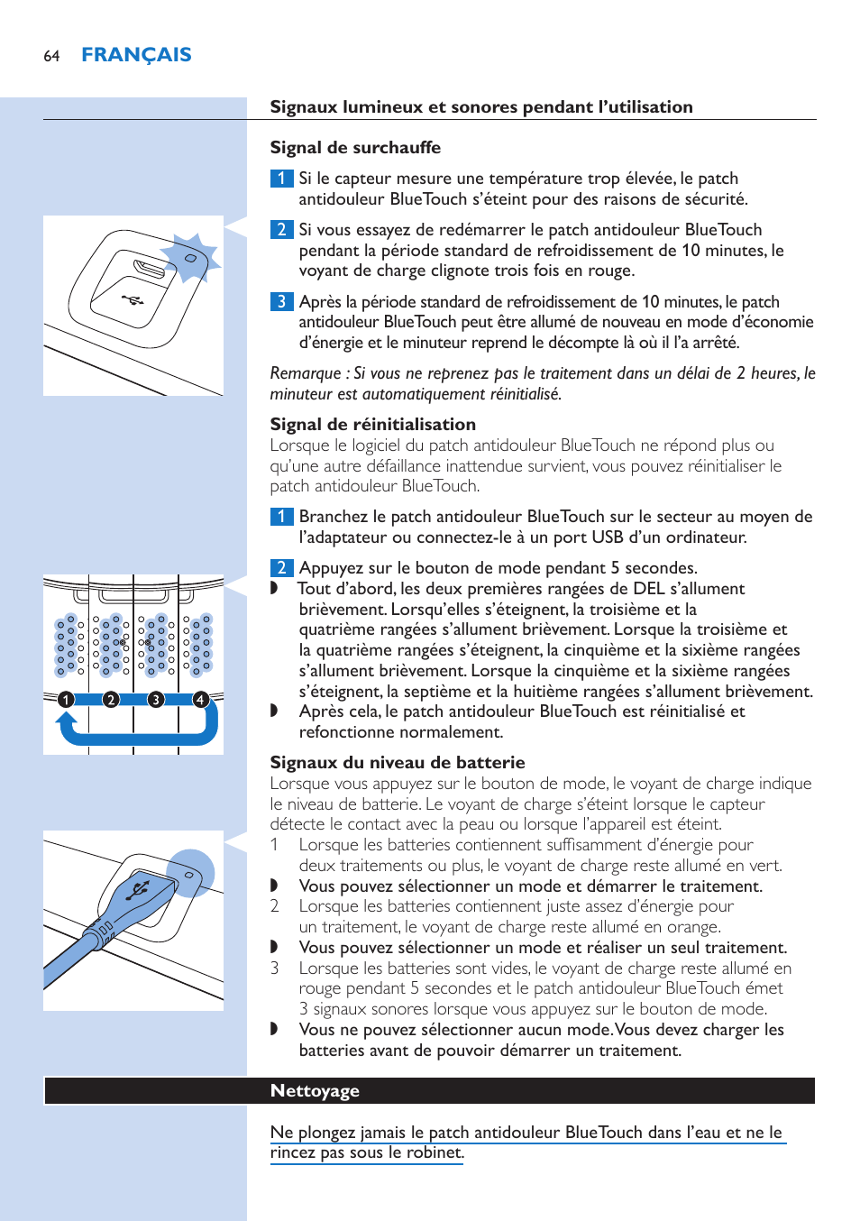 Philips BlueTouch-Schmerztherapiegerät User Manual | Page 64 / 90