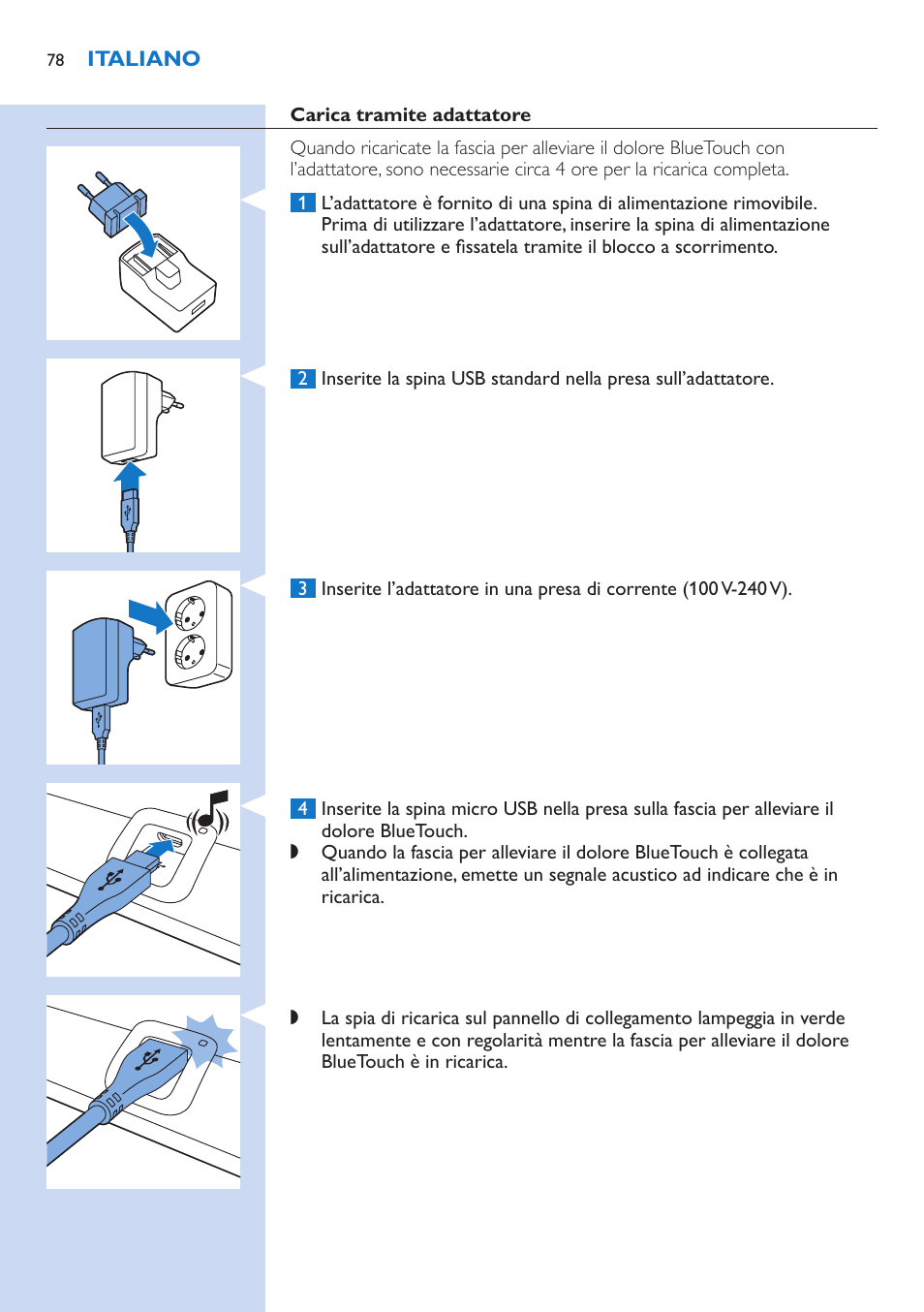 Philips BlueTouch-Schmerztherapiegerät User Manual | Page 78 / 90