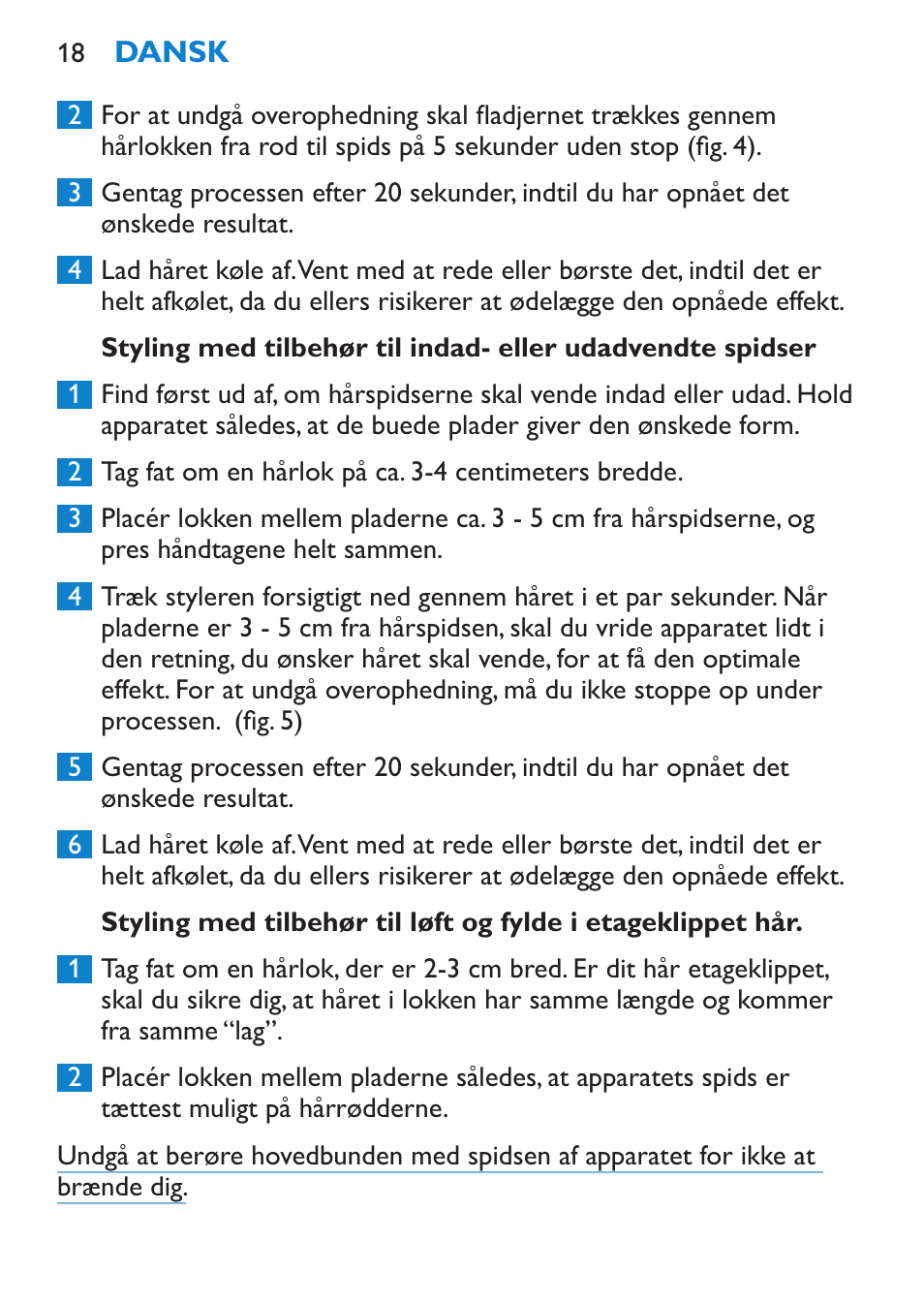 Styling med glattetilbehør | Philips SalonStraight Freestyle Multi-Styler User Manual | Page 18 / 112