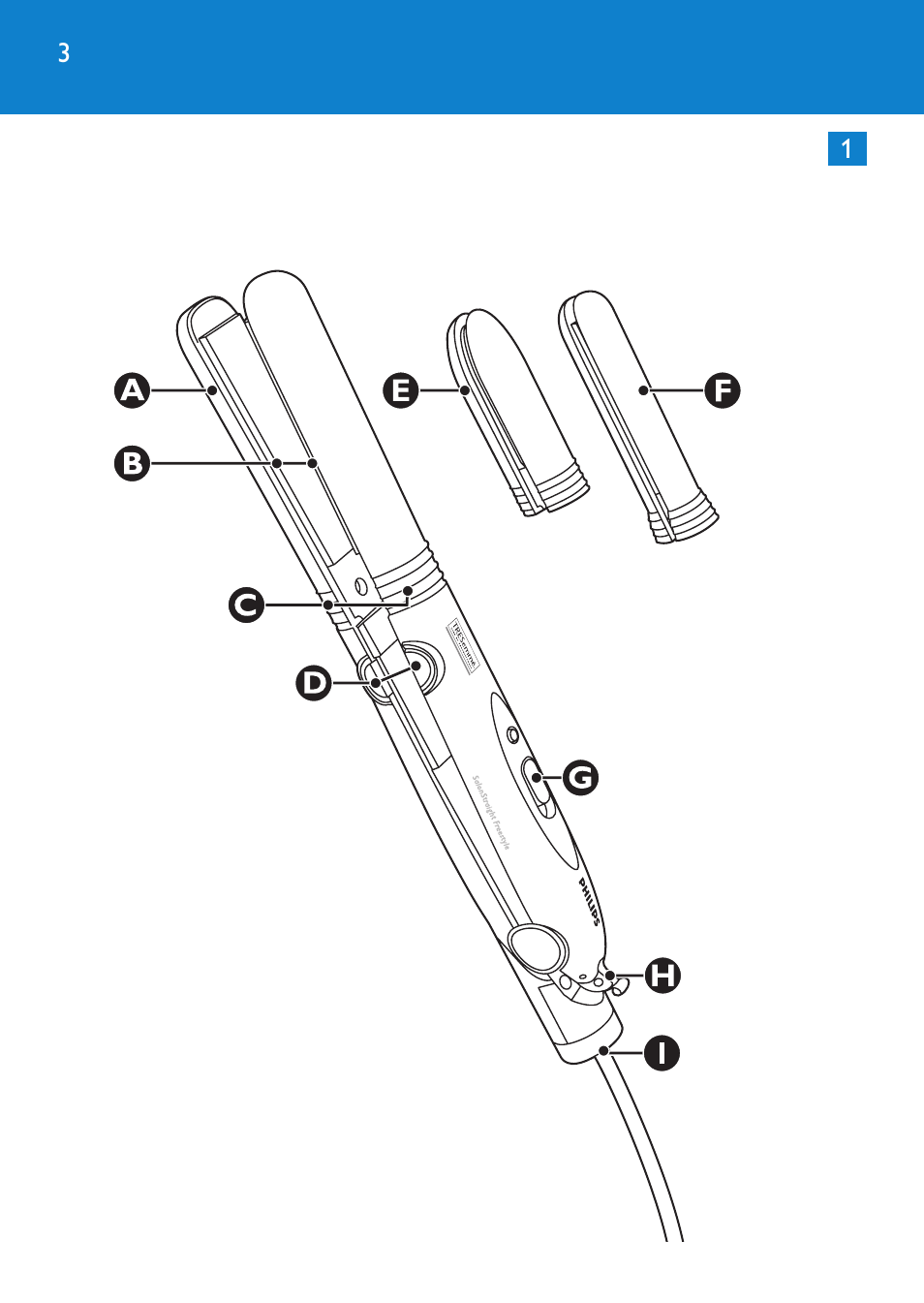 Philips SalonStraight Freestyle Multi-Styler User Manual | Page 3 / 112