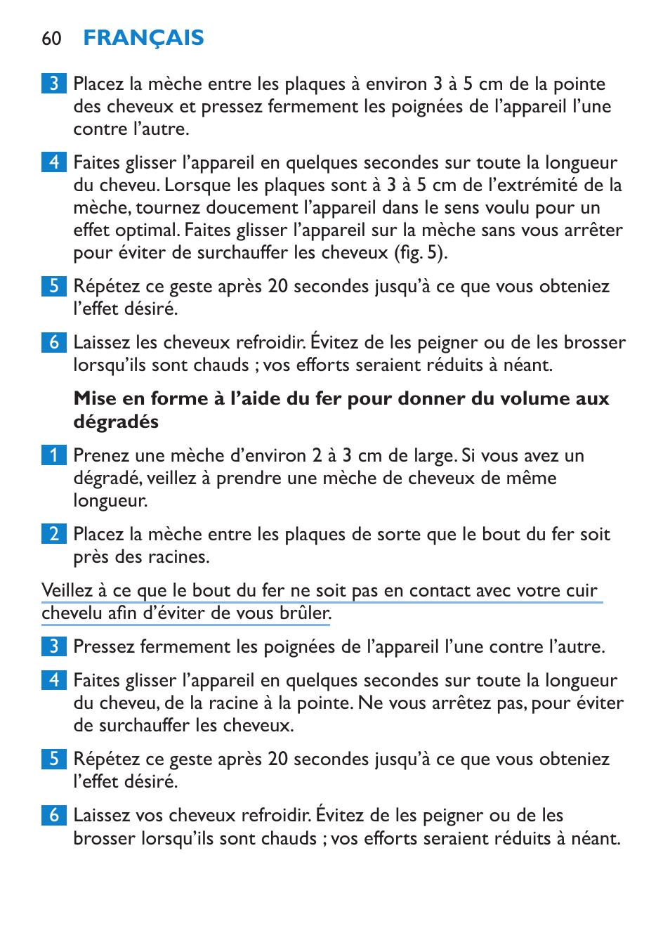 Philips SalonStraight Freestyle Multi-Styler User Manual | Page 60 / 112
